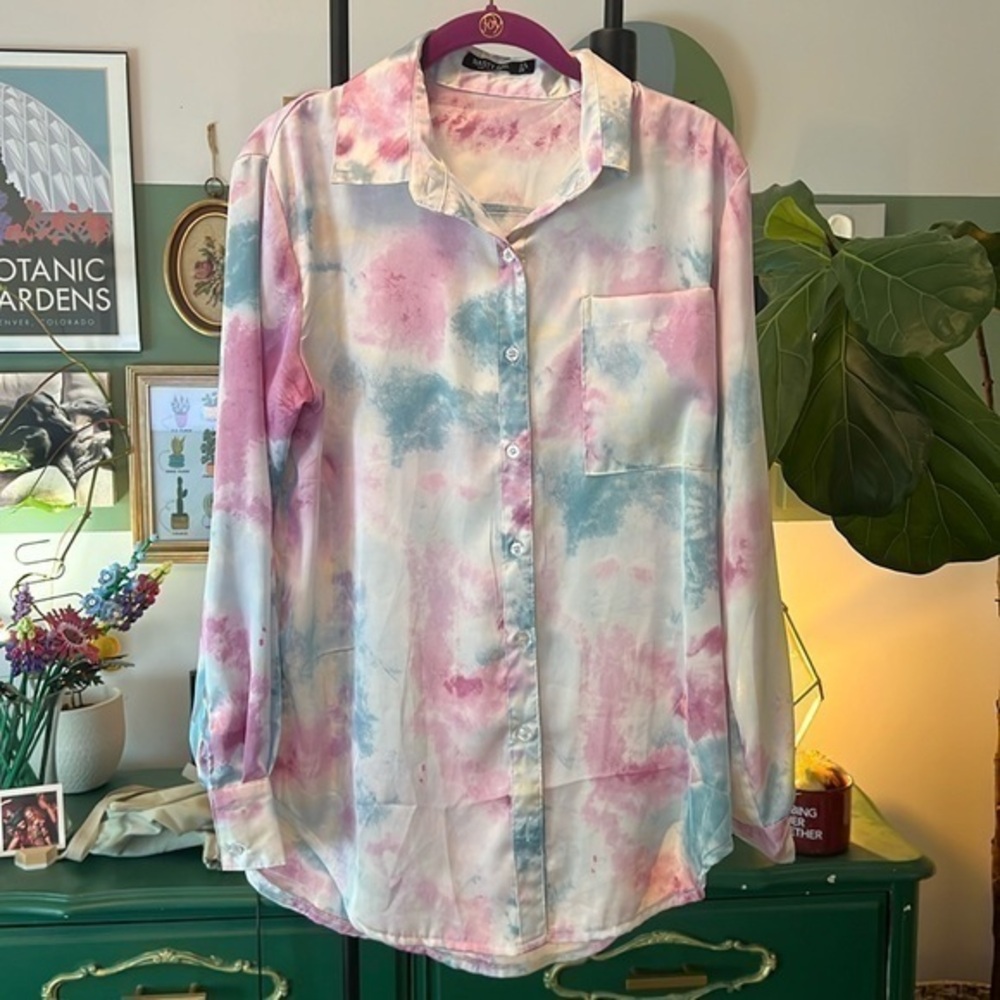 NASTY GAL | Colorful Button Up